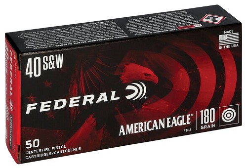Federal American Eagle 40 S&W Ammo 180 Grain FMJ (50 Rounds) 