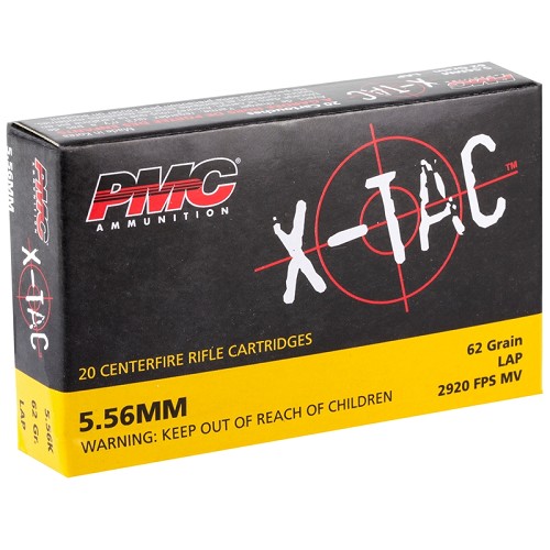 PMC XTac 5.56x45mm NATO 62gr LAP 556K (20 Rounds)